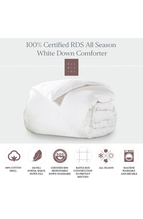 Shop Ella Jayne Home Luxurious All Season 550 Fill Power Down Comforter In White/white