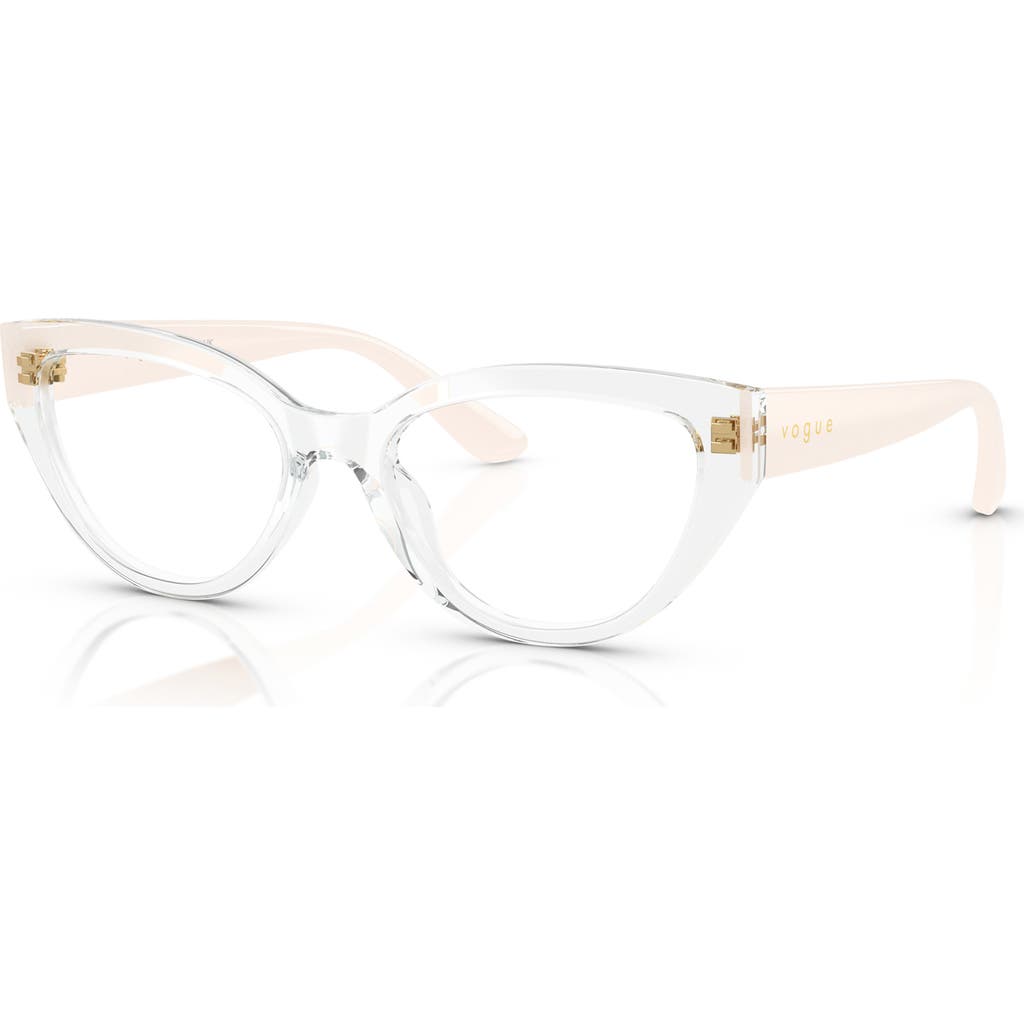 Vogue 48mm Cat Eye Optical Glasses In Rose Gold Black