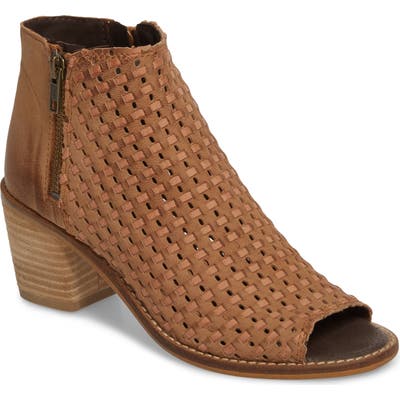 Sbicca Waterfront Peep Toe Bootie, Brown
