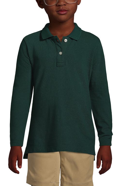LANDS' END LANDS' END SCHOOL UNIFORM GIRLS LONG SLEEVE FEMININE FIT MESH POLO SHIRT