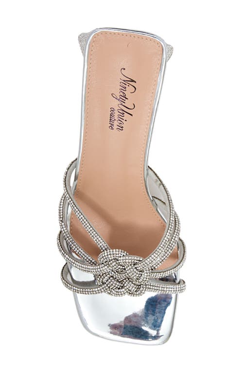 Ninety Union Chic Square Toe Sandal In Silver