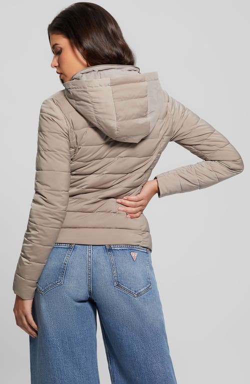 Guess Diann Puffer Jacket In Weathered Grey