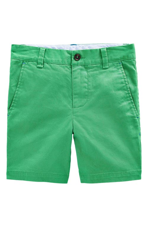 Mini Boden Kids' Authentic Wash Stretch Chino Shorts in Aloe Green