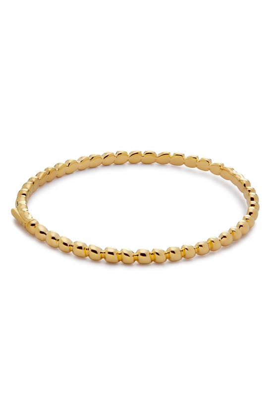 Monica Vinader Gold Nura Teardrop Bangle In 18ct Gold Vermeil