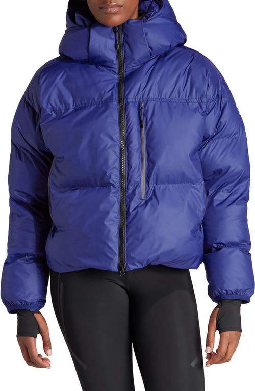 TrueNature Crop Puffer Jacket in Mystery Ink