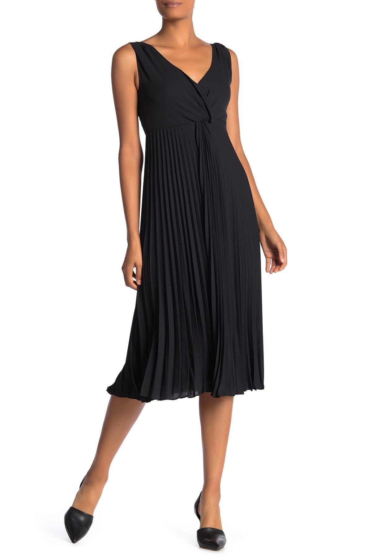 vince pleated midi dress