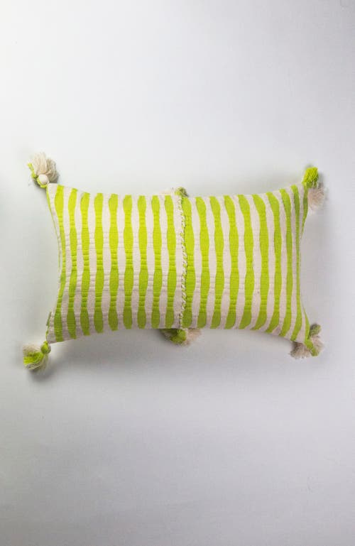 ARCHIVE NEW YORK ARCHIVE NEW YORK ANTIGUA CLASSIC STRIPED HANDWOVEN COTTON THROW PILLOW