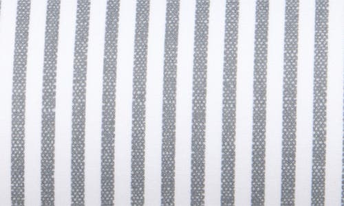 Kenneth Cole Cotton Percale Sheet Set In Oxford Grey Stripe