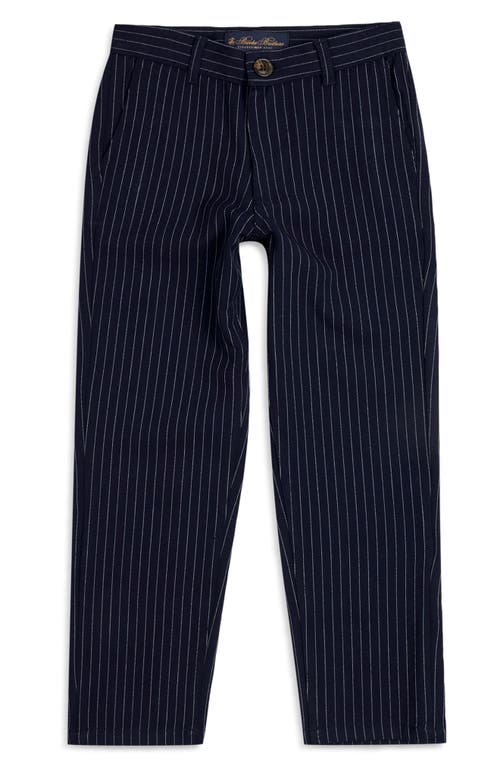 Shop Brooks Brothers Kids' Pinstripe Pants In Navy