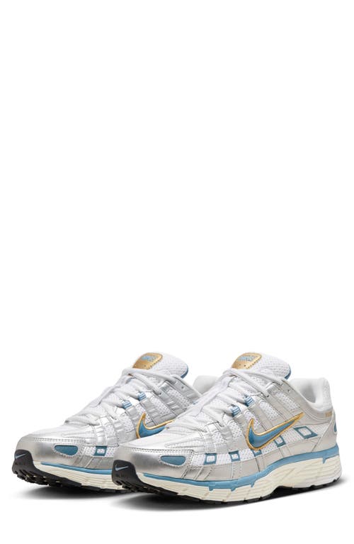 Shop Nike P-6000 Sneaker In White/aegean Storm/silver