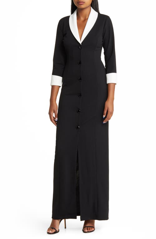 Marina Blazer Maxi Dress Black/White at Nordstrom,
