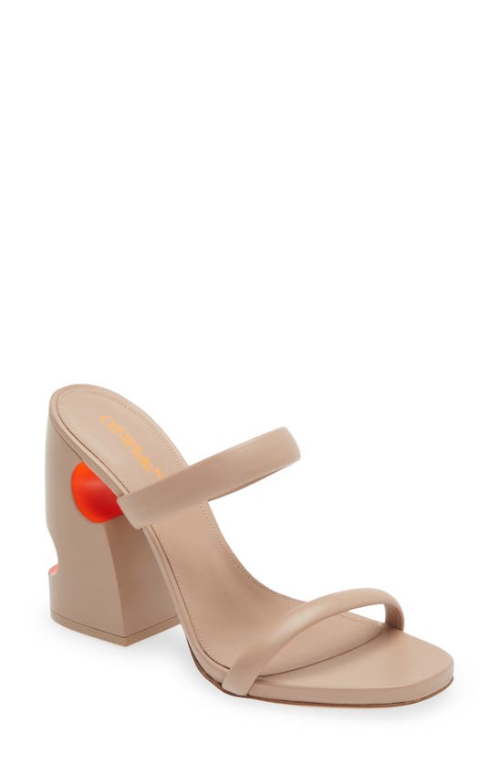 OFF-WHITE POP METEOR BLOCK HEEL SLIDE SANDAL