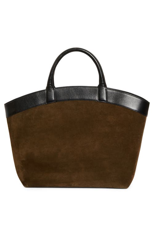 Savette Large Tondo Suede & Leather Tote In Mink
