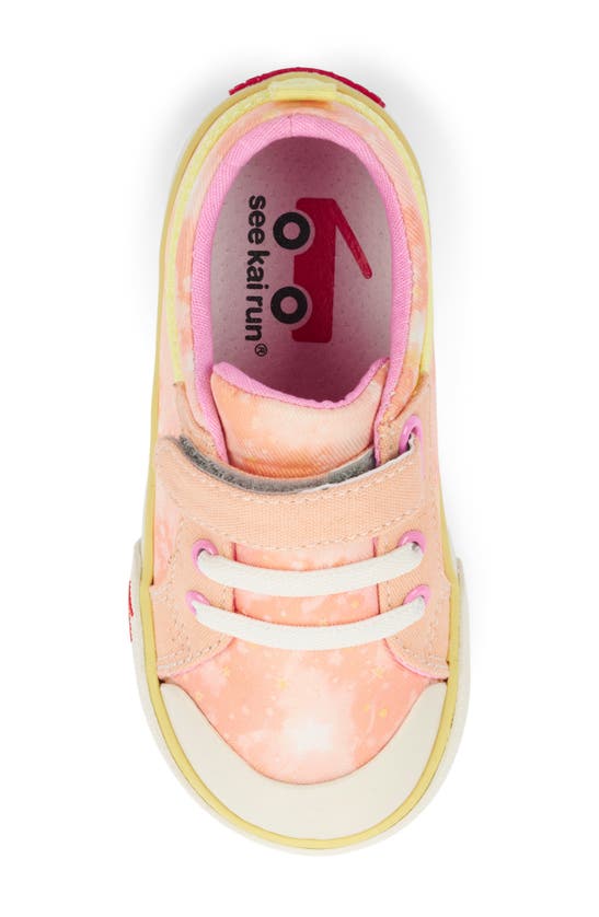 Shop See Kai Run Kids' Kristen Sneaker In Peach/ Stars