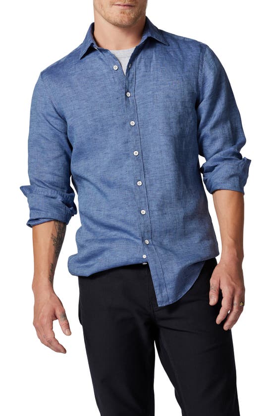 Rodd & Gunn Coromandel Button-up Linen Shirt In Storm