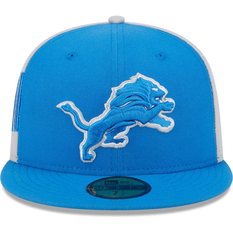Shop New Era Blue Detroit Lions Gameday 59fifty Fitted Hat