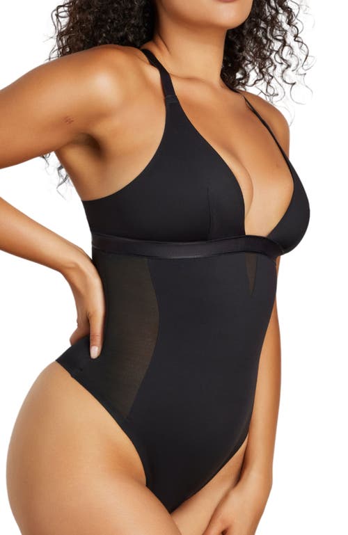 Shop Siella Sexy Smooth Shaping Bodysuit In Black