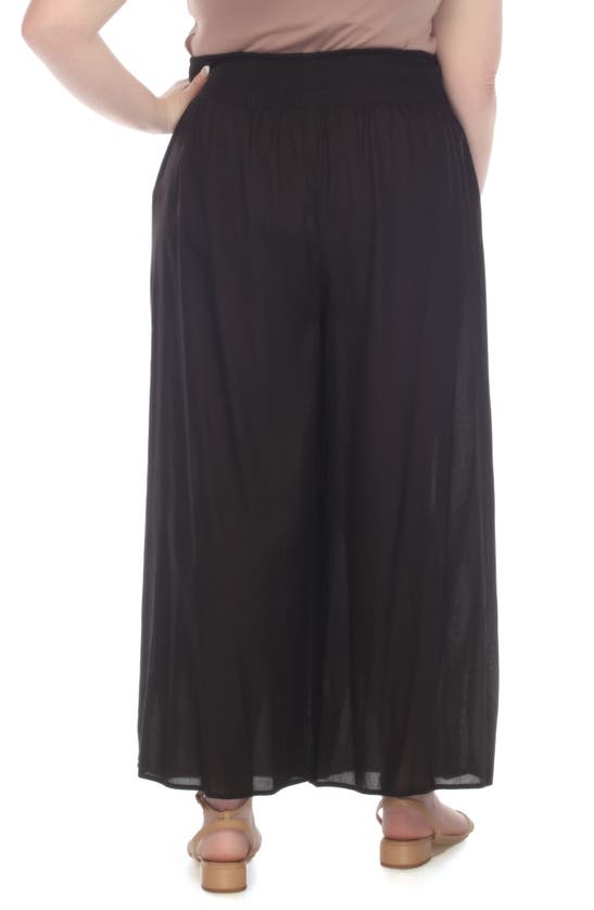 Boho Me Smocked Wide Leg Pants In Black