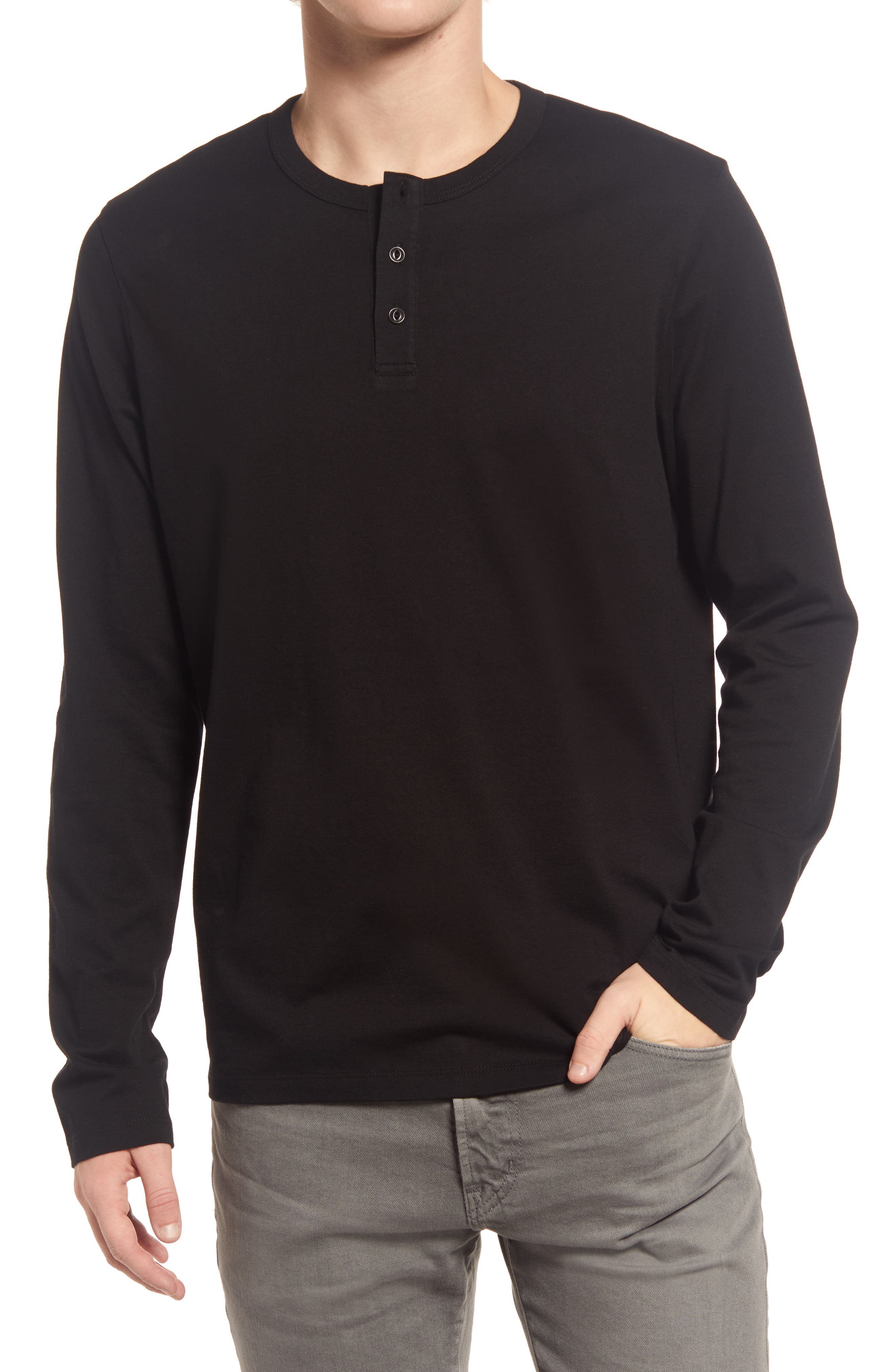 Men's Black Henley Shirts | Nordstrom