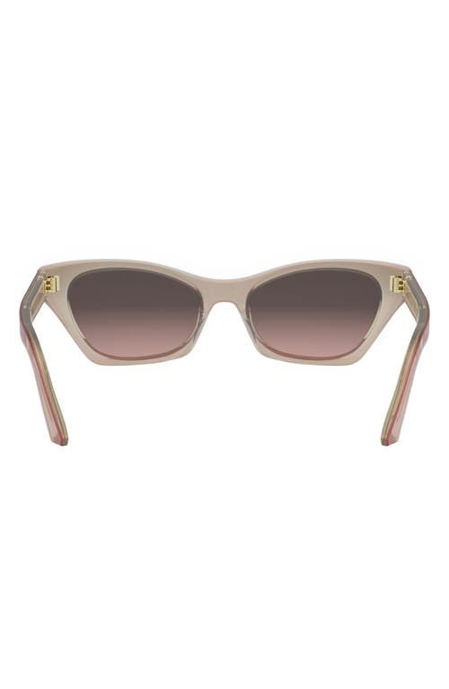 Shop Dior Midnight B1i 53mm Butterfly Sunglasses In Pink/other/gradient Smoke