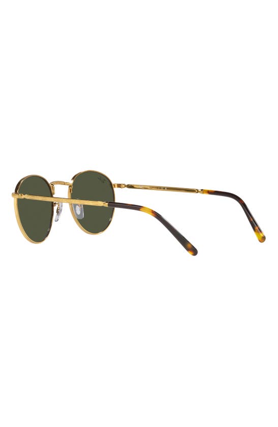 Shop Ray Ban Ray-ban New Round 53mm Phantos Sunglasses In Yellow Gold