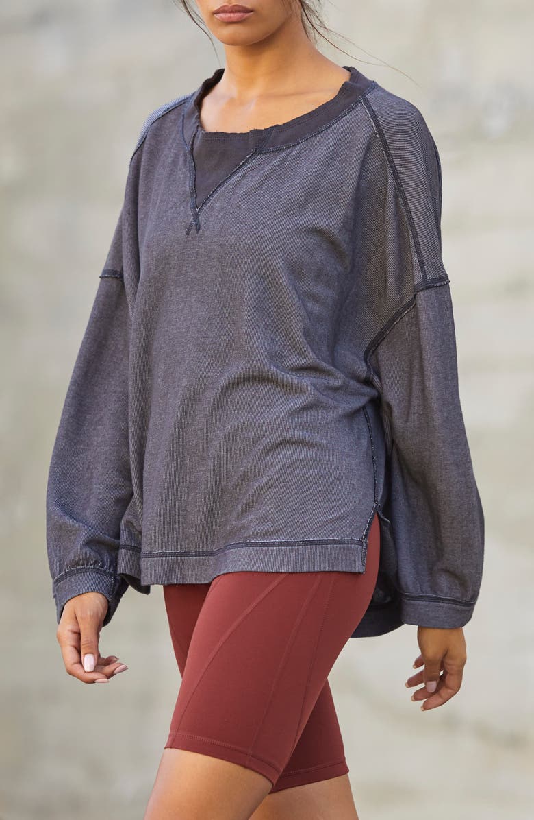 FREE PEOPLE FP MOVEMENT Free People Intimately FP Movement Rugby Match Pullover, Main, color, 001