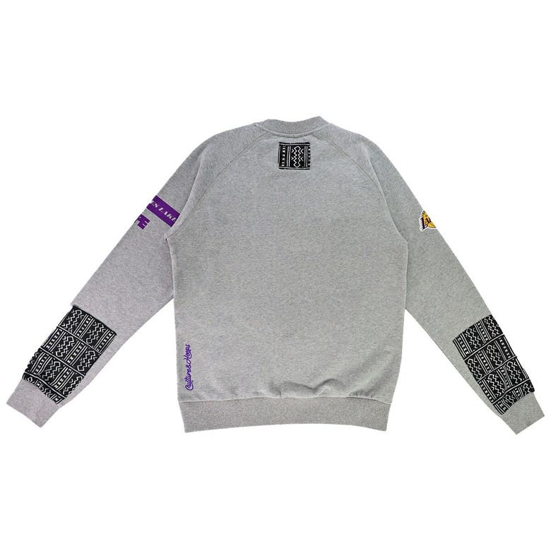 Shop Two Hype Unisex Nba X   Heather Gray Los Angeles Lakers Culture & Hoops Heavyweight Pullover Sweatshi