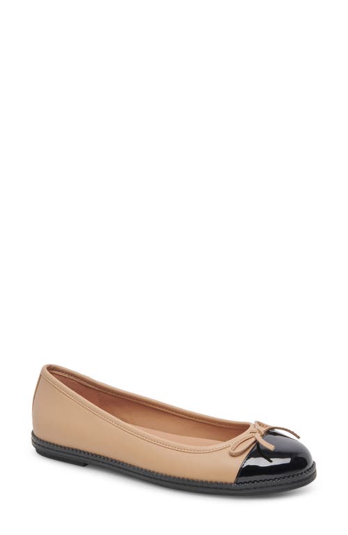 Ernie Ballet Flat in Sand Leather