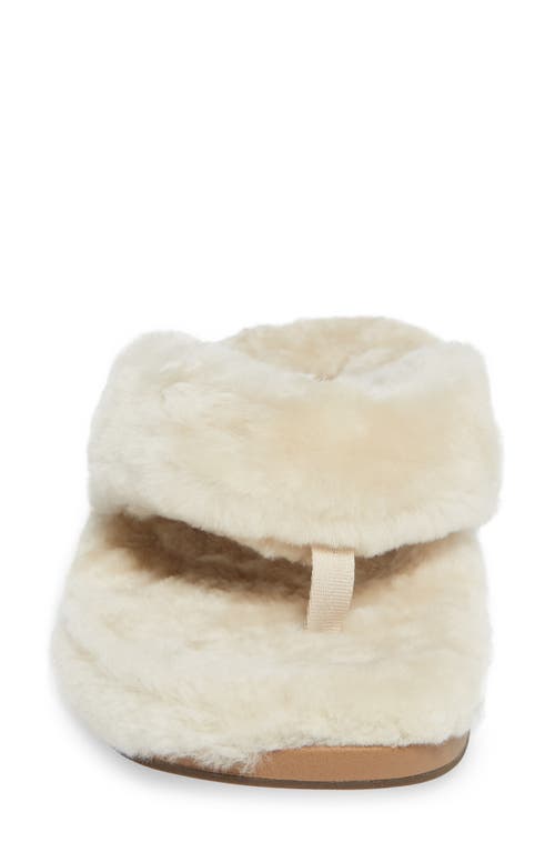 Shop Olukai Kipea Heu Genuine Shearling Slide Sandal In Tapa/tapa