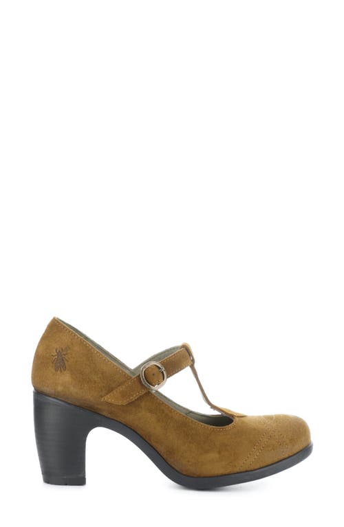 Shop Fly London Kiai Mary Jane Pump In Tobacco Oil Sued