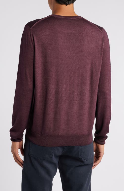 Shop Canali Wool & Silk Crewneck Sweater In Red