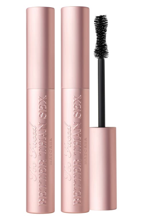 Shop Too Faced Better Than Sex Mascara Duo $58 Value In Black