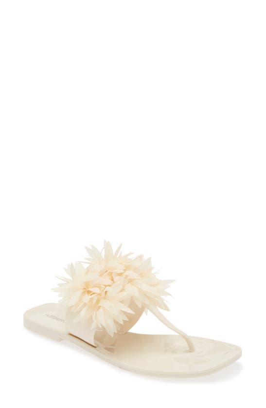 Shop Jeffrey Campbell Pollinate T-strap Sandal In Cream Shiny