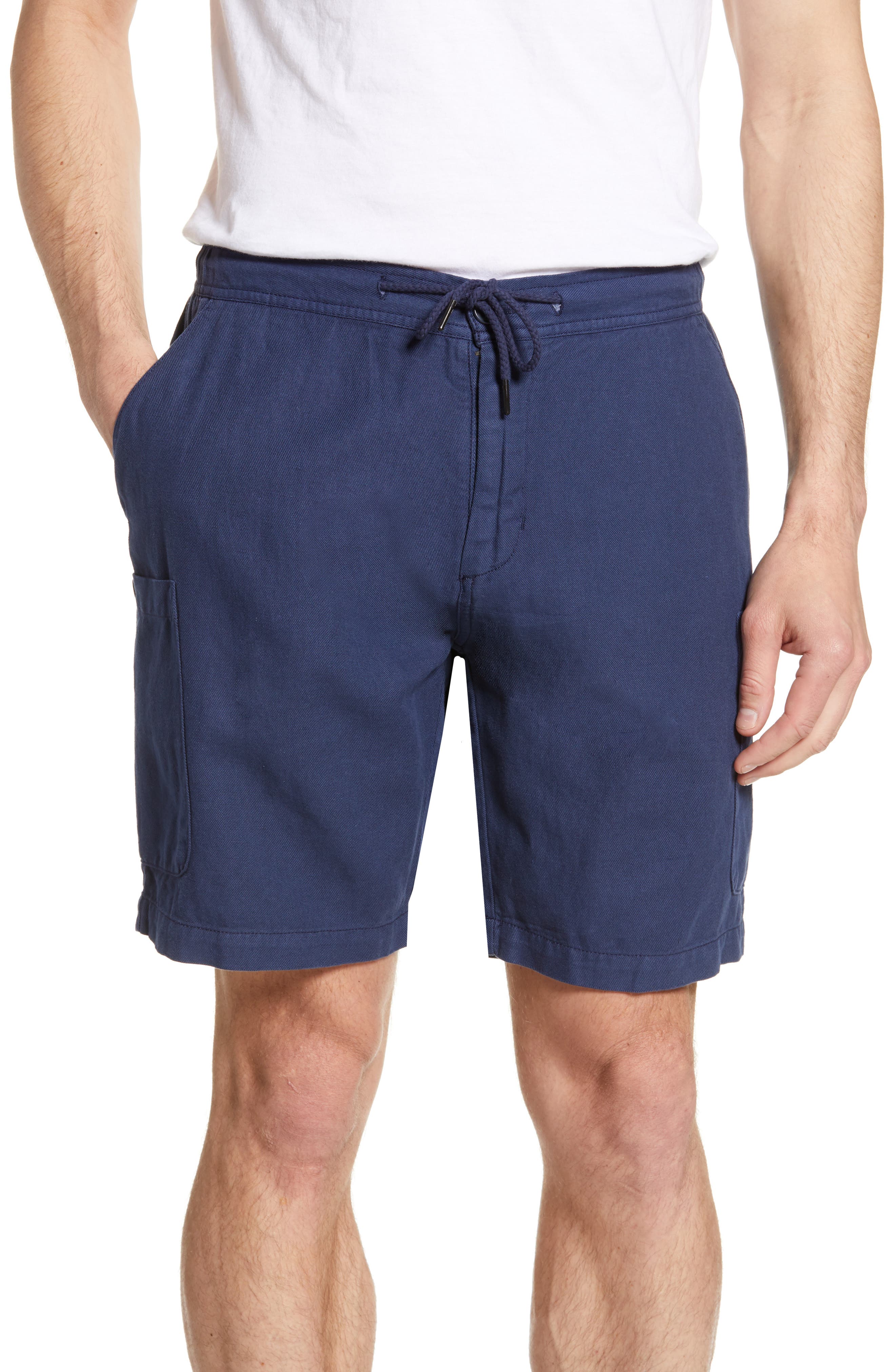 Reyn Spooner Linen Blend Cargo Shorts, Blue