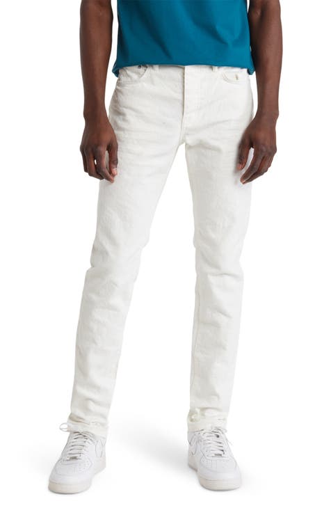 P001 Low Rise Skinny Jeans (White Flocked Snake)