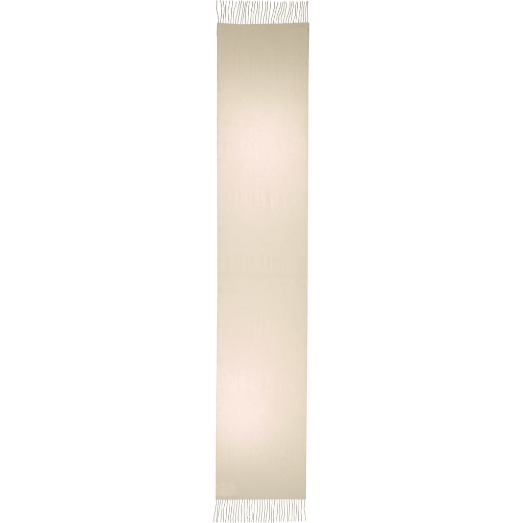 Johnstons Of Elgin Cashmere Fringe Scarf In White