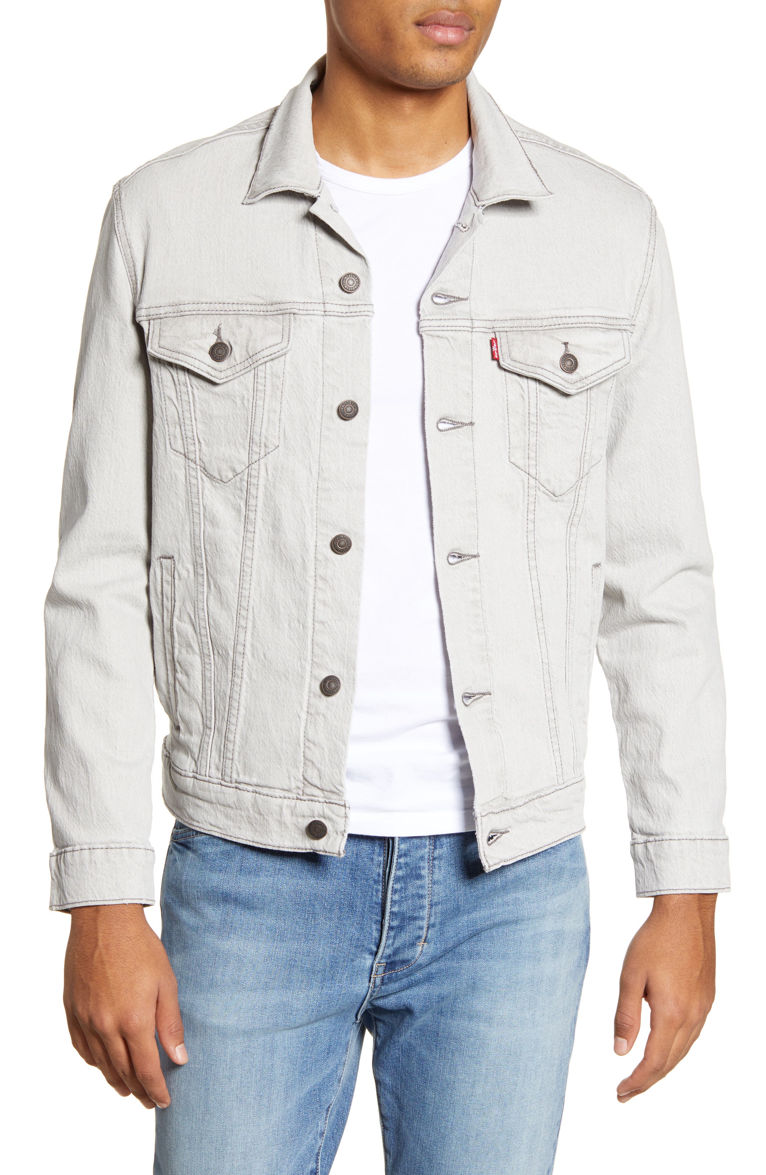 levi's grey trucker jacket