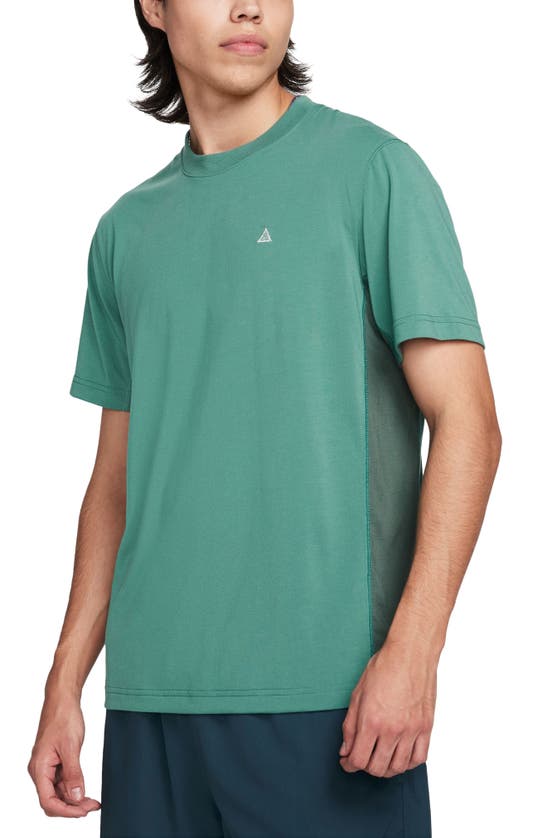 Shop Nike Acg Dri-fit Adv Uv T-shirt In Bicoastal/ Green/ White