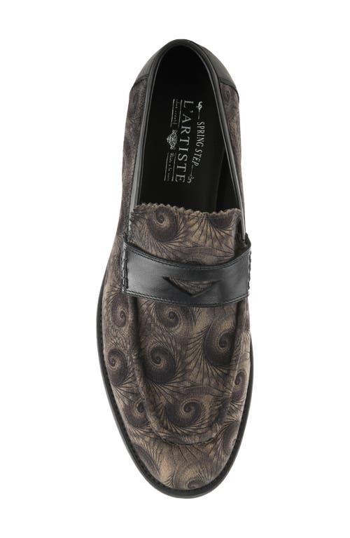 L'artiste By Spring Step Lennon Penny Loafer In Black Multi