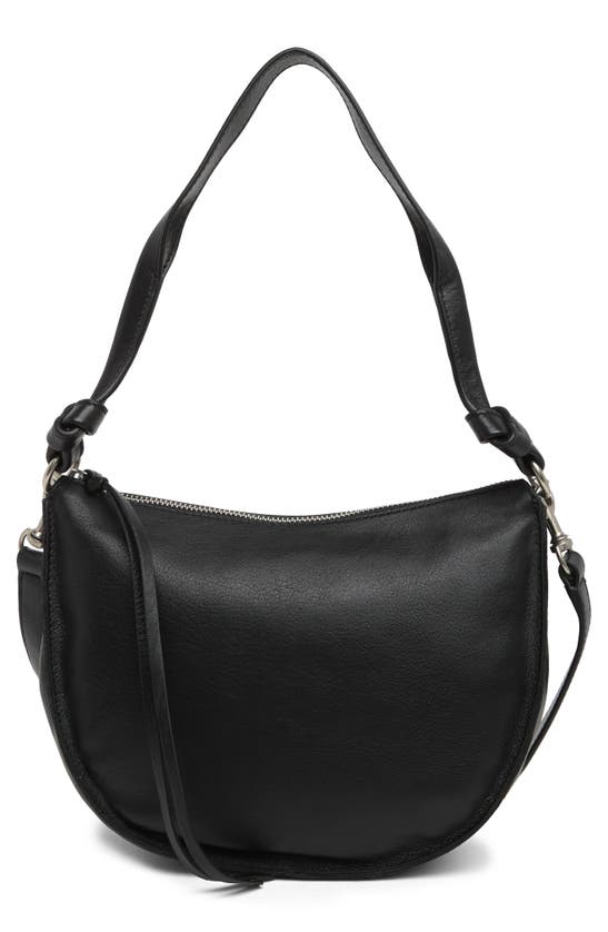Lucky Brand Awna Leather Crossbody Bag In Black Smooth Leather
