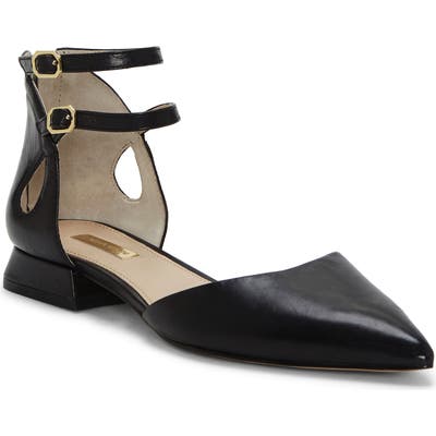 Louise Et Cie Carlen Ankle Strap Flat- Black