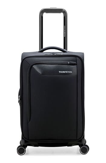 TRAVELER'S CHOICE TRAVELERS CHOICE CAYMEN 22-INCH SPINNER CARRY-ON WITH USB PORT 