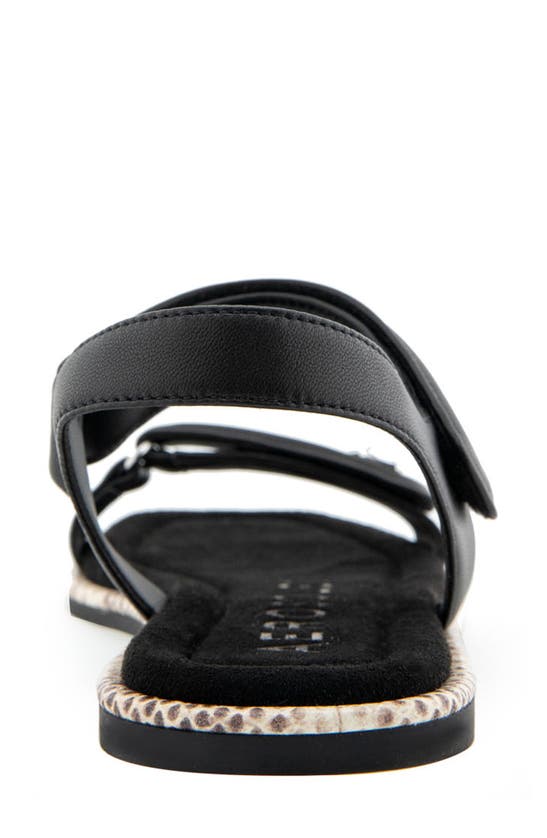 Shop Aerosoles Bruna Sandal In Black Leather