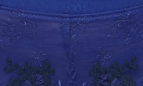 Simone Perele Wish Embroidered Boyshorts In Electric Blue