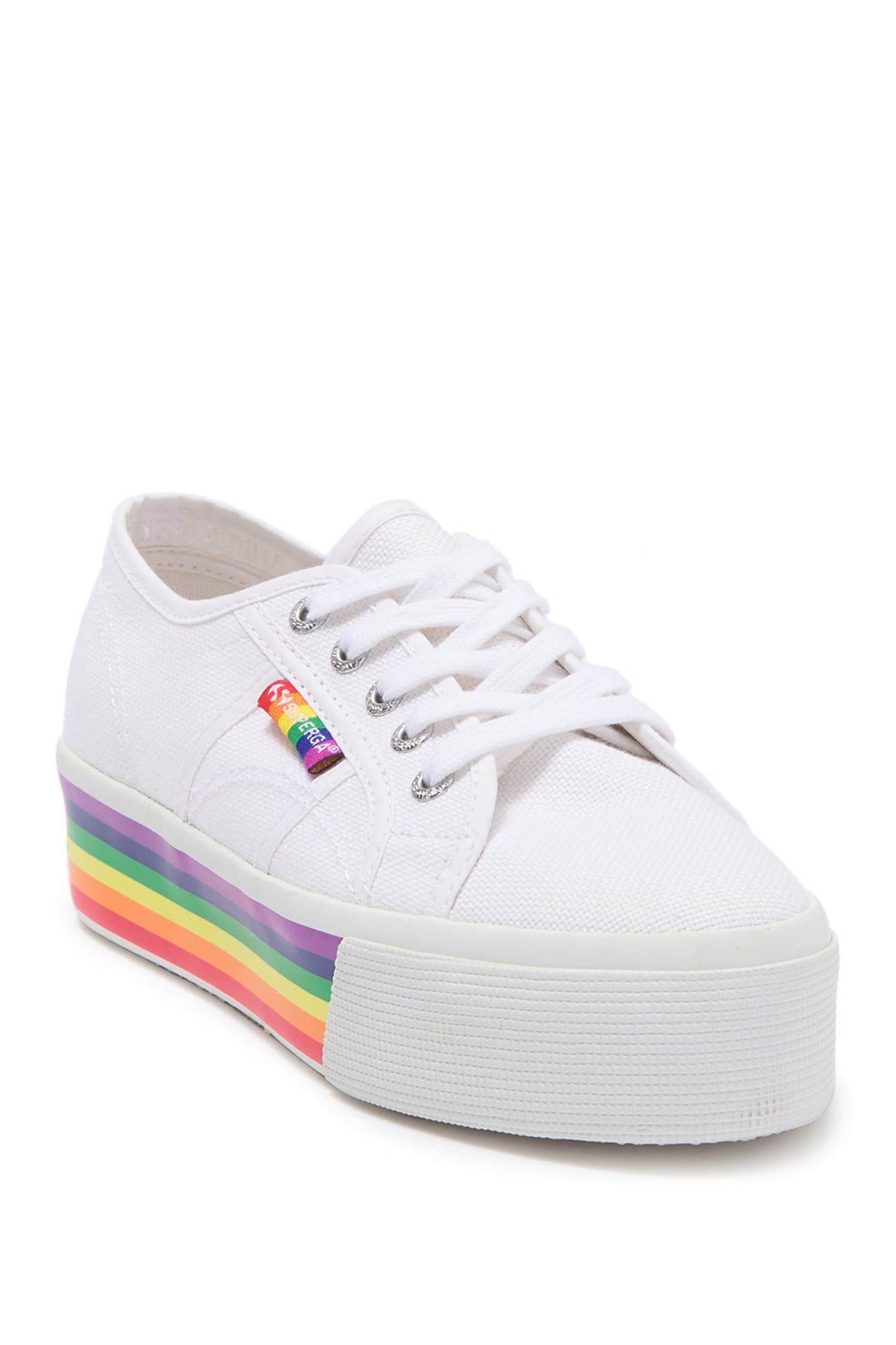 superga rainbow platform