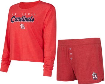 St. Louis Cardinals Concepts Sport Women's Long Sleeve V-Neck T-Shirt &  Gauge Pants Sleep Set - White/Red