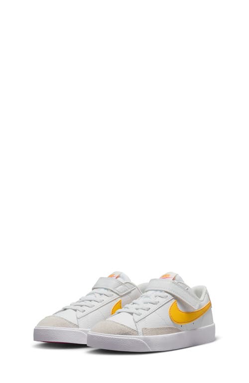 Shop Nike Kids' Blazer Low '77 Low Top Sneaker In White/gold/pinksicle