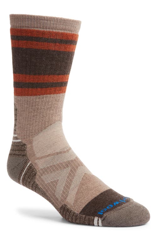 Shop Smartwool Hike Full Cushion Lolo Trail Wool Blend Crew Socks In Fossil