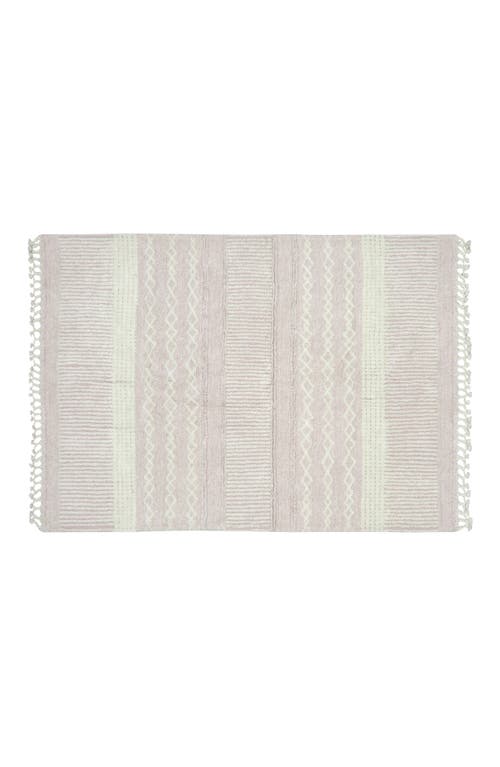 Lorena Canals Ari Rose Wool Rug in Sheep White Frosted Rose at Nordstrom