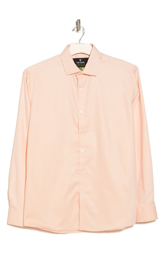 Shop Tom Baine Slim Fit Performance Stretch Button-up Shirt In Orange